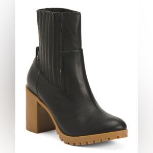 Coconuts by Matisse Dean Women's Block Heel Chelsea Boots BLACK